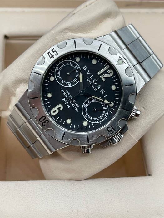 Bvlgari - Diagono Scuba Automatic Chronograph - Ingen mindstepris - SCB 38 S - Mænd - 2000-2010