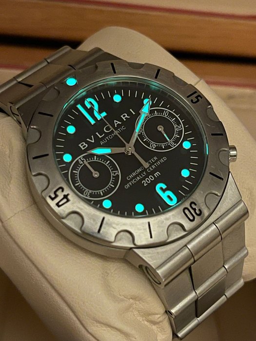 Bvlgari - Diagono Scuba Automatic Chronograph - Ingen mindstepris - SCB 38 S - Mænd - 2000-2010