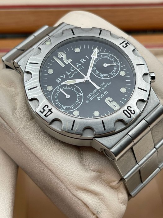 Bvlgari - Diagono Scuba Automatic Chronograph - Ingen mindstepris - SCB 38 S - Mænd - 2000-2010