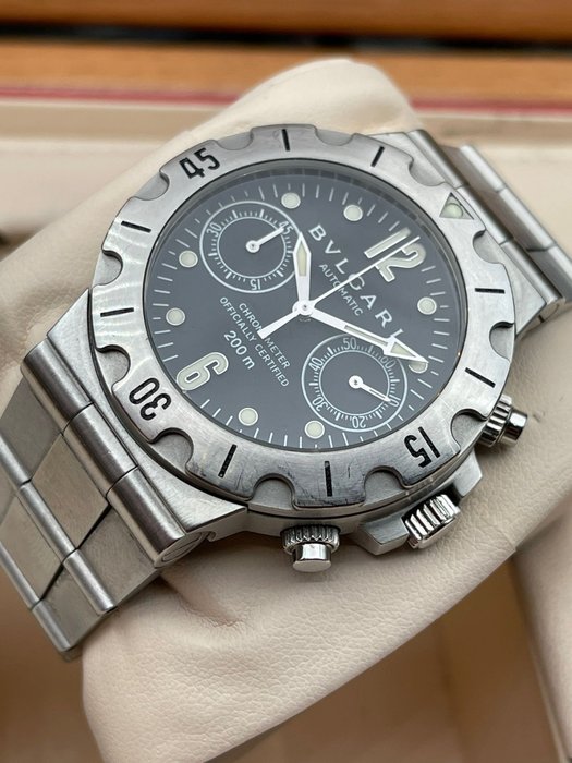 Bvlgari - Diagono Scuba Automatic Chronograph - Ingen mindstepris - SCB 38 S - Mænd - 2000-2010