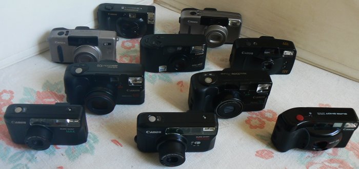 Canon, Konica lot 10x Japanese compact cameras | Søgerkamera