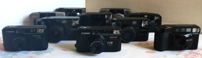 Canon, Konica lot 10x Japanese compact cameras | Søgerkamera