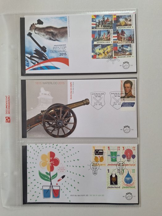 Holland 2014/2015 - Uskrevne FDC'er 2014 og 2015 uskrevne og åben ventil