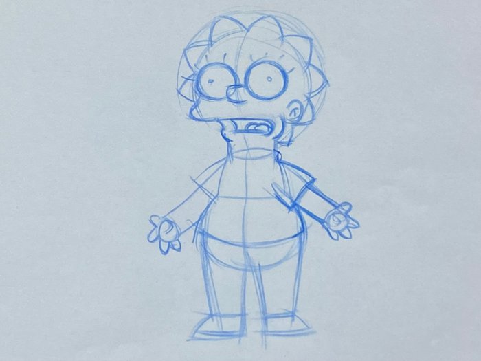 The Simpsons - 1 Original animationstegning af Lisa Simpson