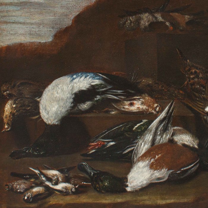 Joannes Hermans detto Monsù Aurora (1630-1677) - Natura morta con cacciagione