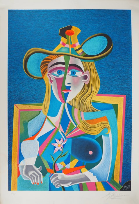 Mikhail Chemiakin (1943) - Hommage à Picasso : Portrait cubiste