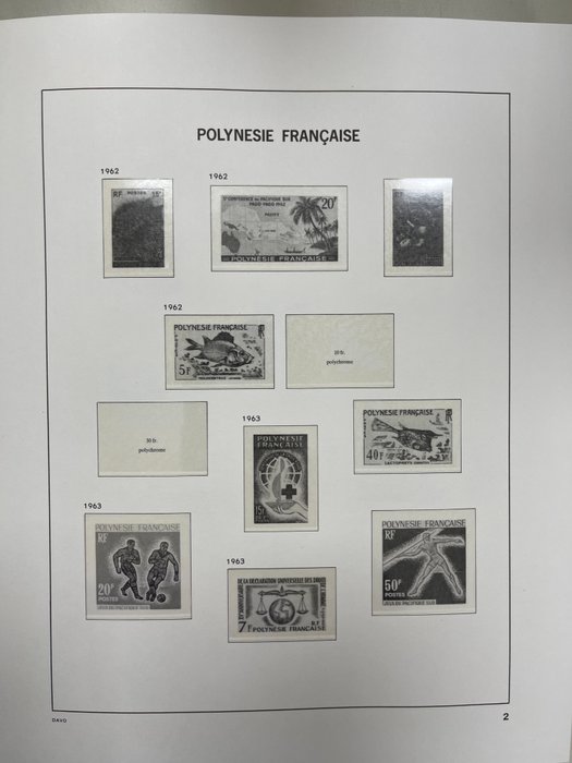 Tilbehør Polynesien 1958/2001 - i 2 davo luksusalbums inklusive kassetter