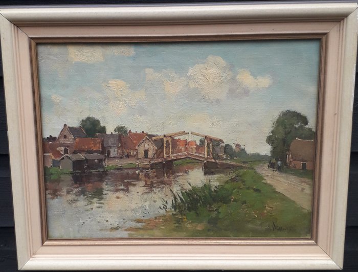 Louis Stutterheim (1873-1943) - Dorpsaangezicht Kortenhoef