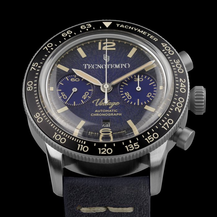 Tecnotempo - Chronograph "Vintage" - Swiss Movt - Limited Edition - TT100VIPBL - Mænd - 2011-nu