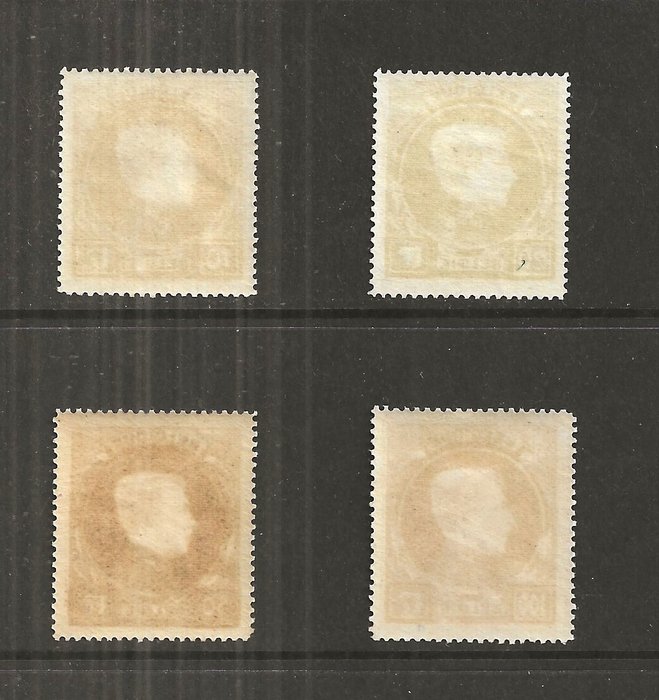 Belgien 1929 - Albert I type Montenez - 10F 20F 50F og 100F parisisk tryk (t14½) - OBP/COB 289/292