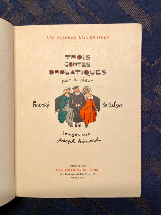 H De Balzac / Joseph Hemard - Trois contes drolatiques - 1926