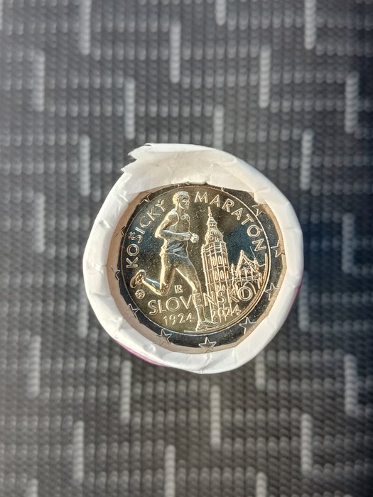 Slovakiet. 2 Euro 2024 "Košice International Marathon" (25 coins) in roll  (Ingen mindstepris)