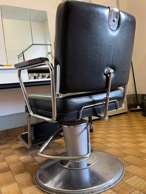 Barbers chair - Armstol - Forkromet, Stål