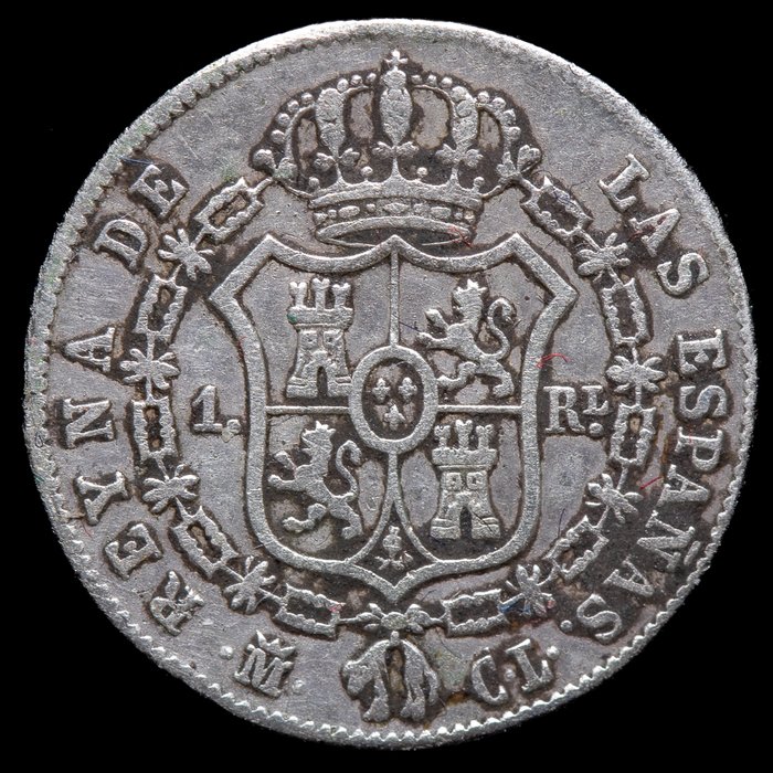 Spanien. Isabella 2.. Real 1847 - Madrid  (Ingen mindstepris)