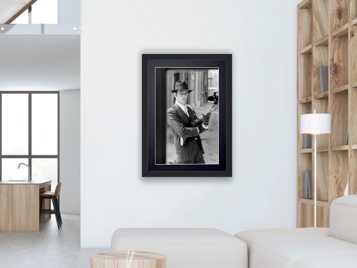 Alain Delon - Borsalino 1974 - Fine Art Photography - Luxury Wooden Framed 70X50 cm - Limited Edition Nr 01 of 30 - Serial ID 17197 - Original Certificate (COA) Hologram Logo Editor and QR Code - 100% New items