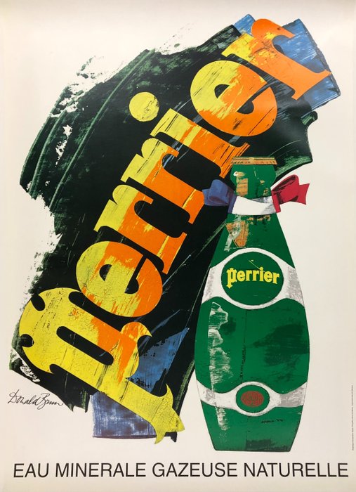 Donald Brun - PERRIER "EAU MINERALE GAZEUSE NATURELLE" - (large size) - 1970‹erne