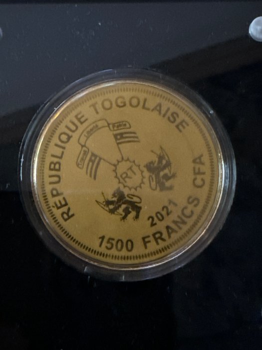 Tchad, Togo. 1500 Francs / 3000 Francs 2019/2021 Johannes der Täufer + Springbock, 1/200 Oz + 1/500 Oz (.999)  (Ingen mindstepris)