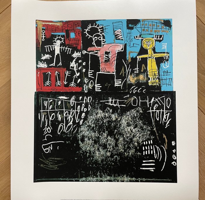 Jean-Michel Basquiat - after  (1960-1988), Untitled (Black Tar and Feathers), 1982, Licensed by Artestar New York, Printed