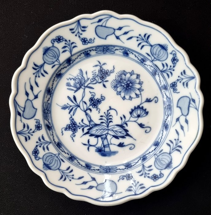 Teichert-Werke, Stadt Meissen - Bordservice - 1. valg! Løgmønster 6 x brødplader ca 17 cm. - Porcelæn