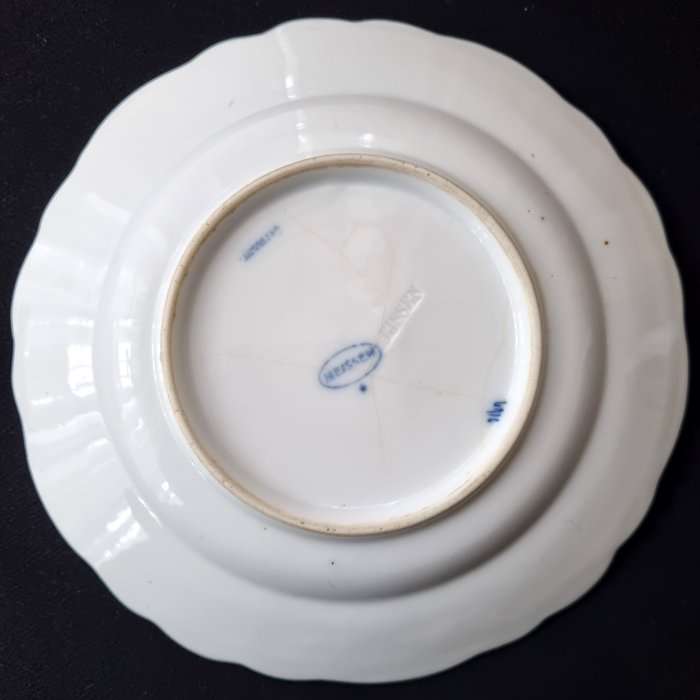 Teichert-Werke, Stadt Meissen - Bordservice - 1. valg! Løgmønster 6 x brødplader ca 17 cm. - Porcelæn