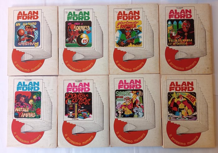 Alan Ford nn. 67/76, 79-80-82-85-87-93-94-95-96 - con adesivo - 19 Comic - 1975/1977