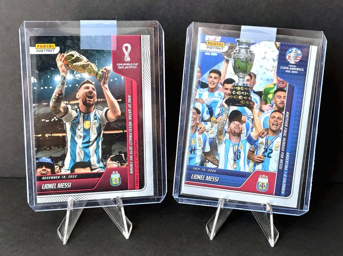 2022-2024 Panini Instant Lionel Messi - Winner WC  Copa America - 2 Card - Næsten så god som ny (NM)