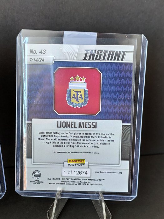 2022-2024 Panini Instant Lionel Messi - Winner WC  Copa America - 2 Card - Næsten så god som ny (NM)