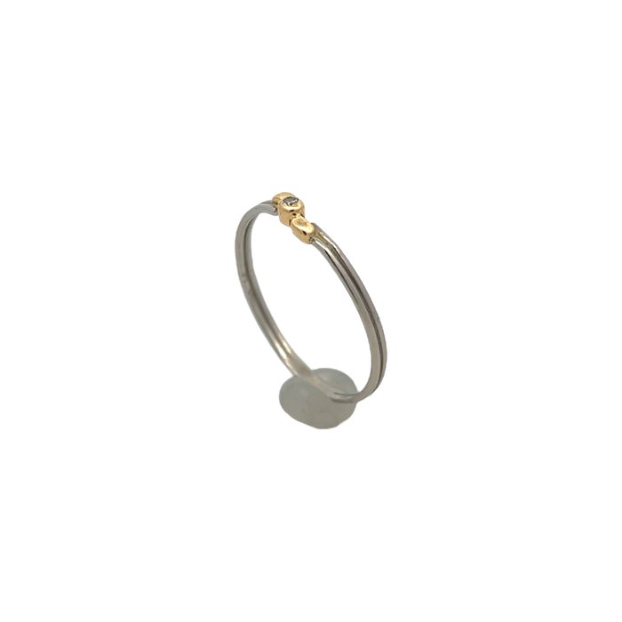 Ingen mindstepris - Ring Platin -  0.02ct. tw. Diamant (Natur)