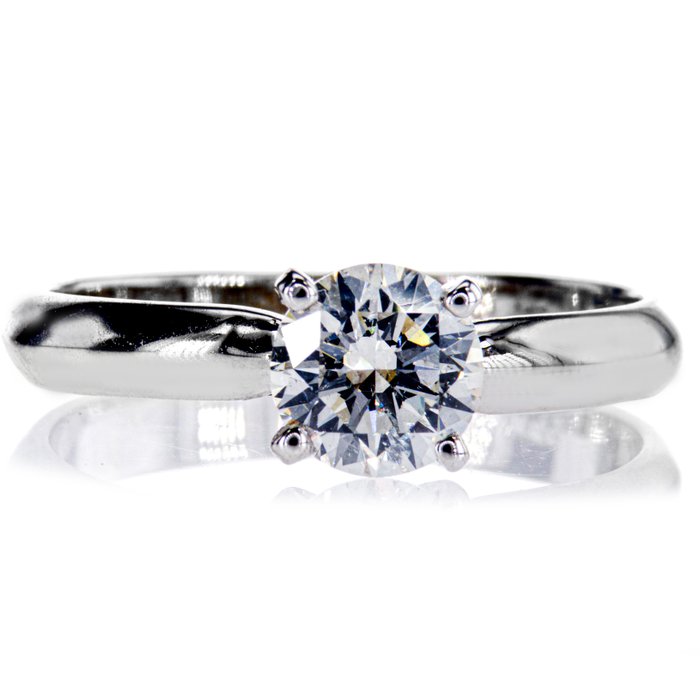 Ingen mindstepris - Forlovelsesring - 14 karat Hvidguld -  1.04ct. tw. Diamant (Natur)