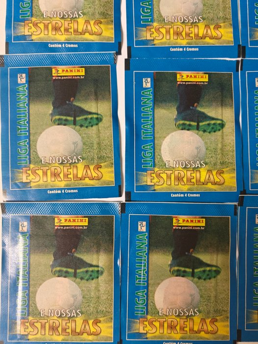 Panini - Liga Italiana e nossas Estrelas 2004 - Rare - 15 Pack