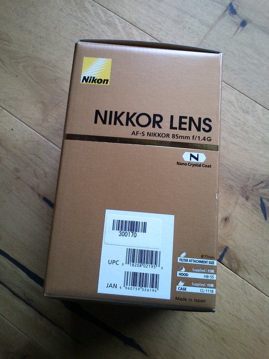 Nikon AF-S Objektiv 85mm 1:1,4G Telelinse