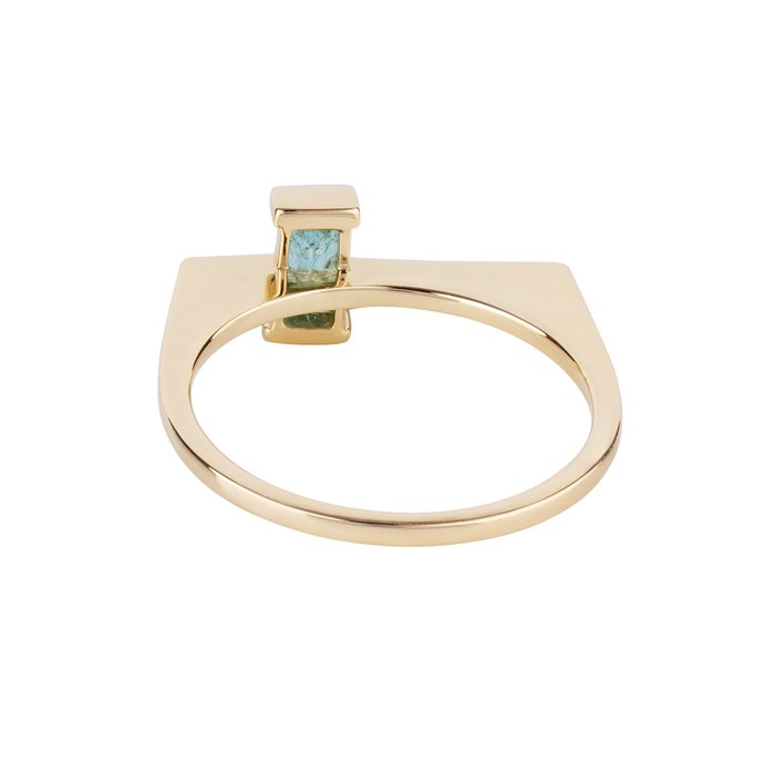 Ring - 14 karat Gulguld -  0.36ct. tw. Smaragd