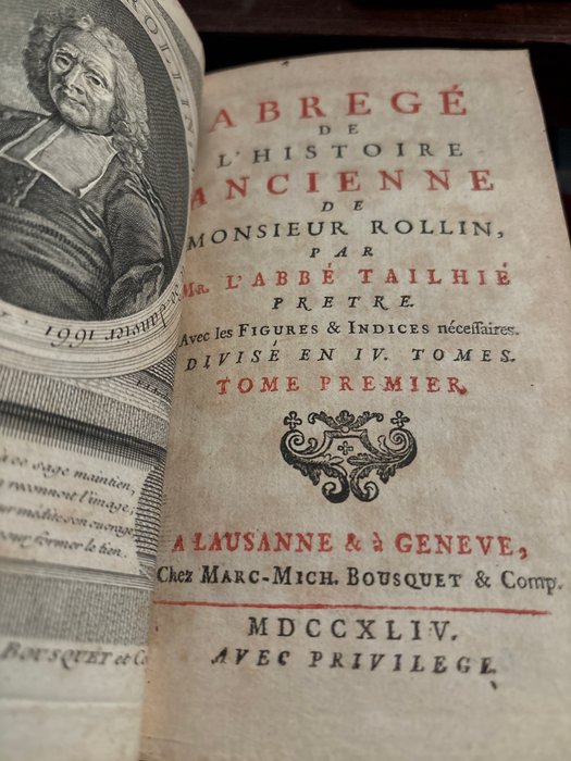 L’abbé Tailhié - Abrégé de l’histoire ancienne de Monsieur Rollin - 1744