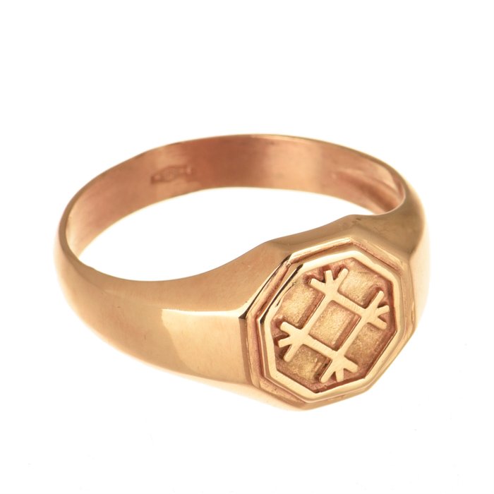 Amulet ring - 14 karat Rosaguld