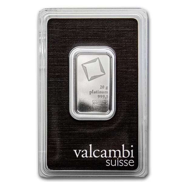 20 gram - Platin 999 - Valcambi - Forseglet