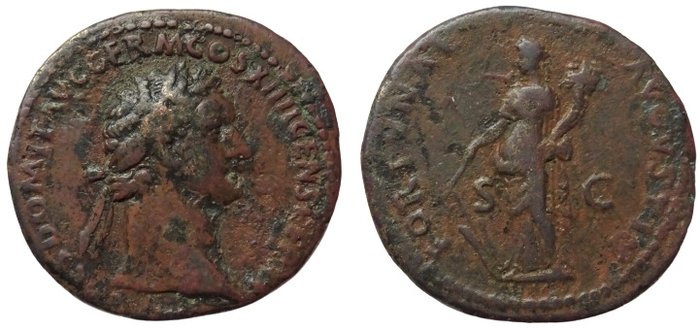 Romarriket. Domitian (AD 81-96). As 87 AD  (Ingen mindstepris)