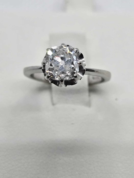 Ring - 18 kraat Hvidguld -  1.20ct. tw. Diamant (Natur)