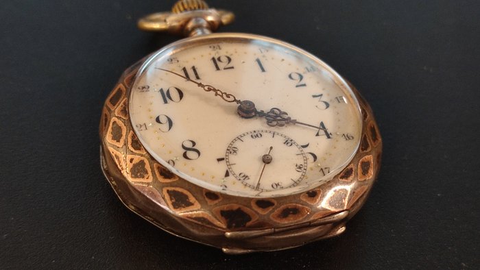 Swiss Watch CALIBRE PERFECTIONNE - Orologio da Taschino fine XIX sec Cassa in Argento Niellato Marciante - Lommeur - 1850-1900