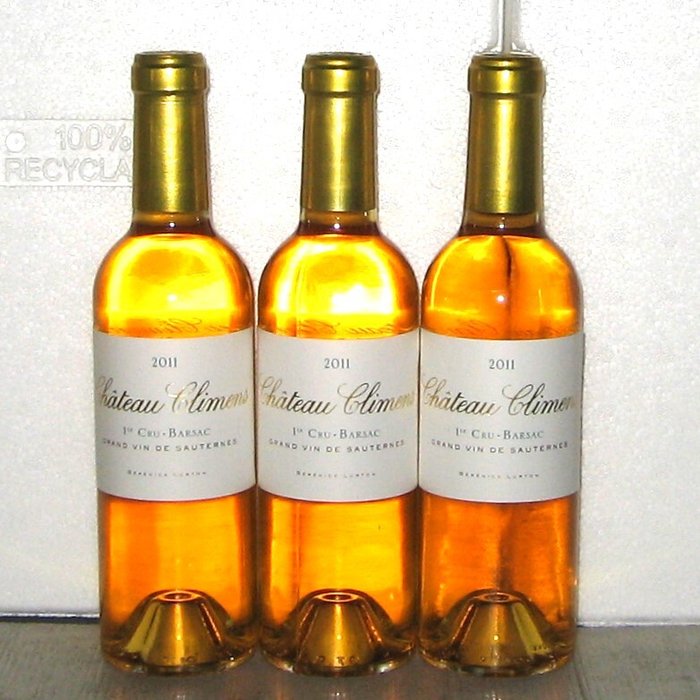 2011 Château Climens - Sauternes 1er Grand Cru Classé - 3 Halve flasker (0,375 L)