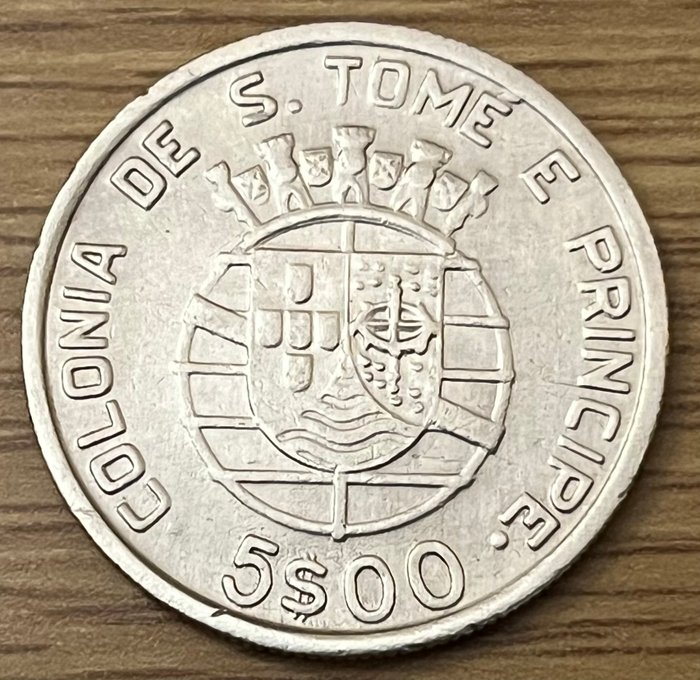 São Tomé og Príncipe (Portugisisk Territorie). Republic. 5 + 10 Escudos 1939 (2 moedas)  (Ingen mindstepris)