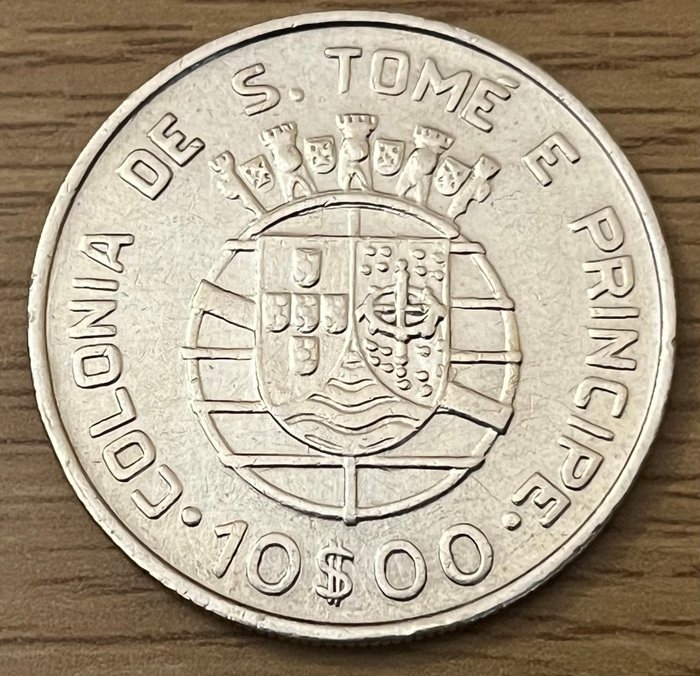 São Tomé og Príncipe (Portugisisk Territorie). Republic. 5 + 10 Escudos 1939 (2 moedas)  (Ingen mindstepris)