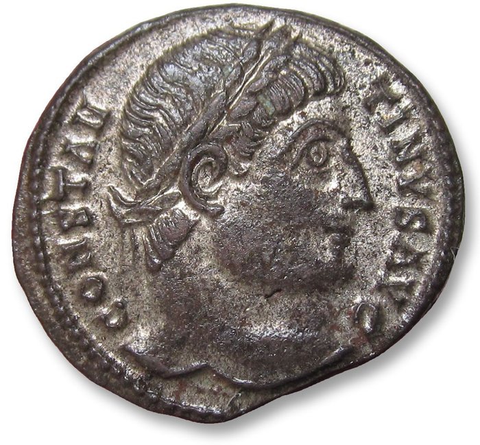 Romarriket Constantine I (AD 306-337) Follis Antioch mint 5th officina 326-327 AD - mintmark SMANTЄ - Ex CNG 2011