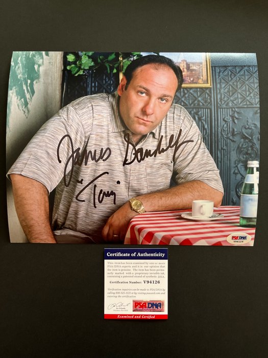 The Sopranos - James Gandolfni (+) as Tony - Signed in Person - with PSA/DNA Certificate - Autograph, photo - No Reserve!