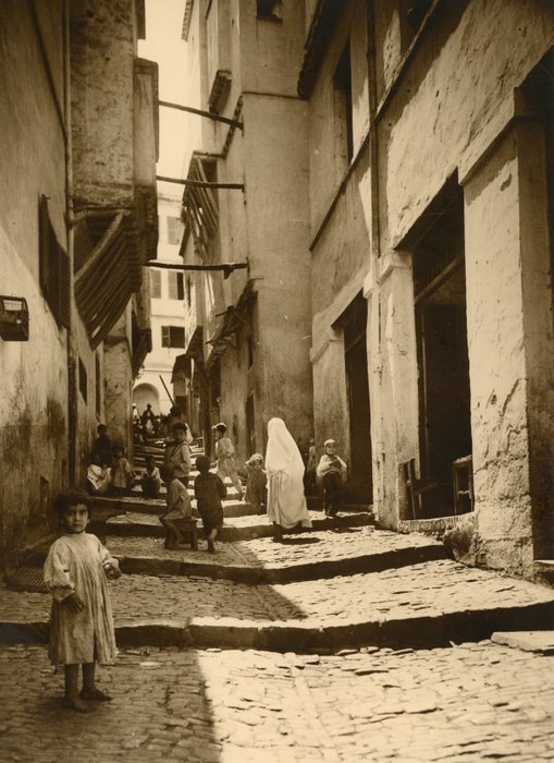 René Prouho (XIX) - "Rue principale de la Casbah d'Alger"