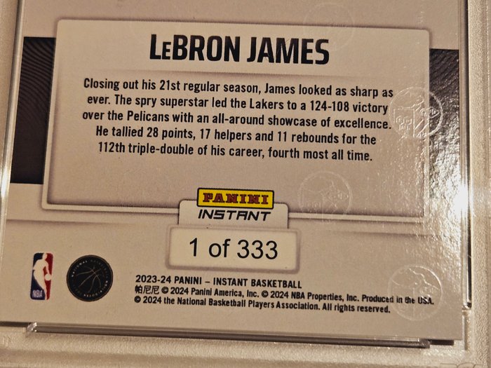 2023 Panini Instant LeBron James #498 PSA 9 - 1 Graded card