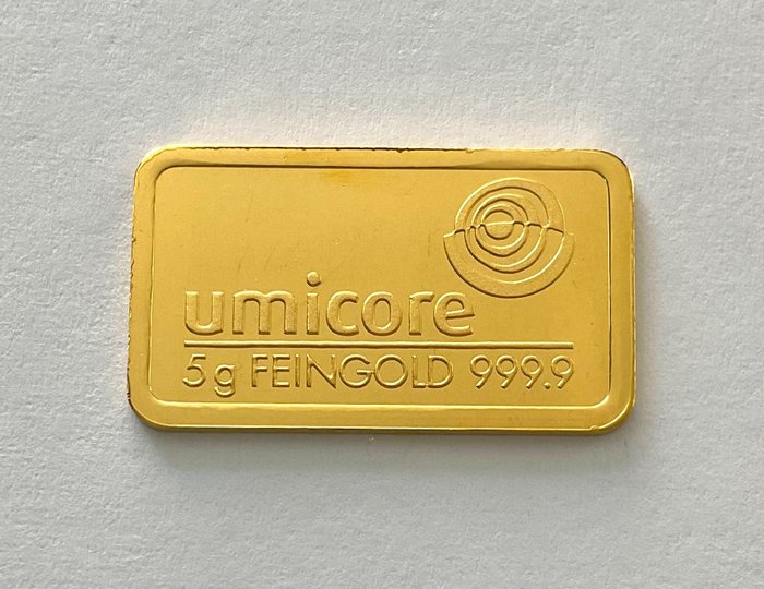 5 gram - Guld 999 - Umicore, Belgium