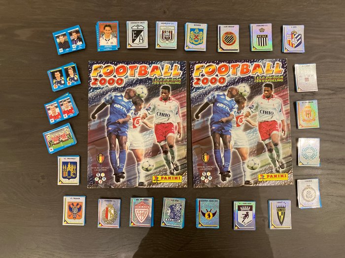 Panini - Football Belgium 2000 - Par Zetterberg - Jan Koller - Juha Reini - Besnik Hasi - Branko Strupar e.a. - 2 Empty album + complete loose sticker set