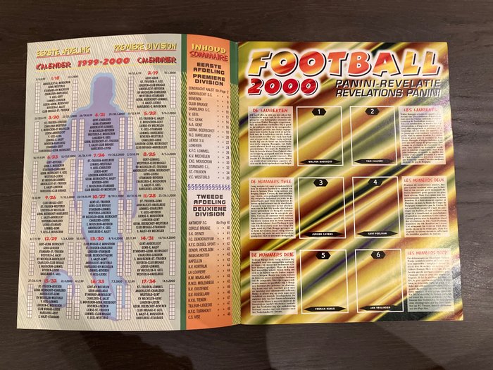 Panini - Football Belgium 2000 - Par Zetterberg - Jan Koller - Juha Reini - Besnik Hasi - Branko Strupar e.a. - 2 Empty album + complete loose sticker set