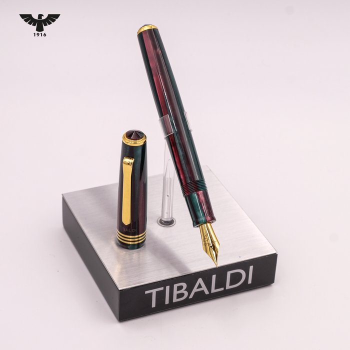 Tibaldi - N°60 Burgundy  Gold + Wallet Gift!! - Fyldepen