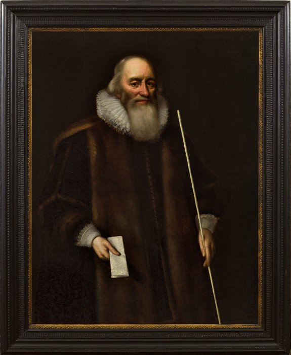 Cornelius Johnson (1593-1661), Cerchia di - Ritratto di Nobiluomo